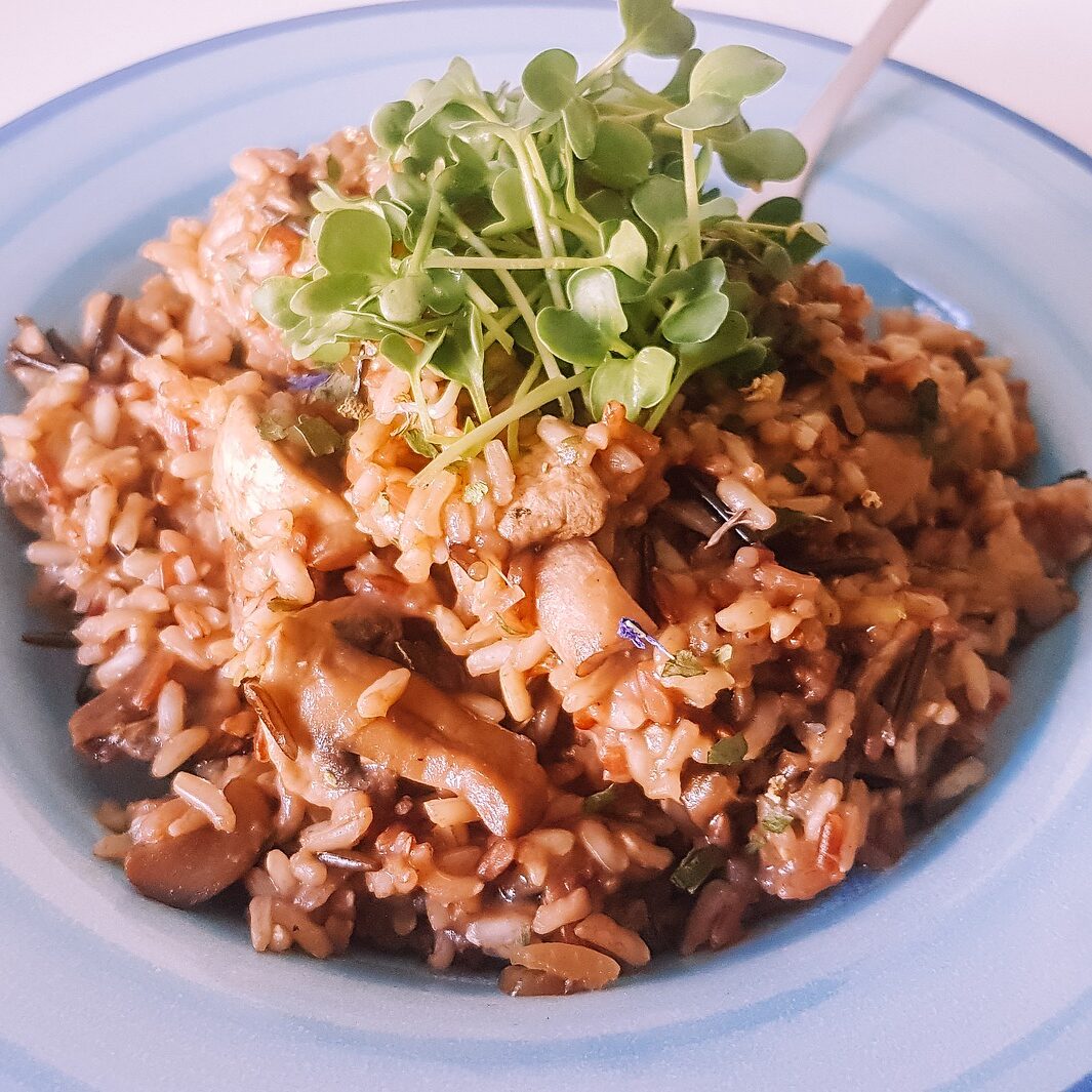 Vegan risotto with Zacusca Mushroomby Romanian Delights